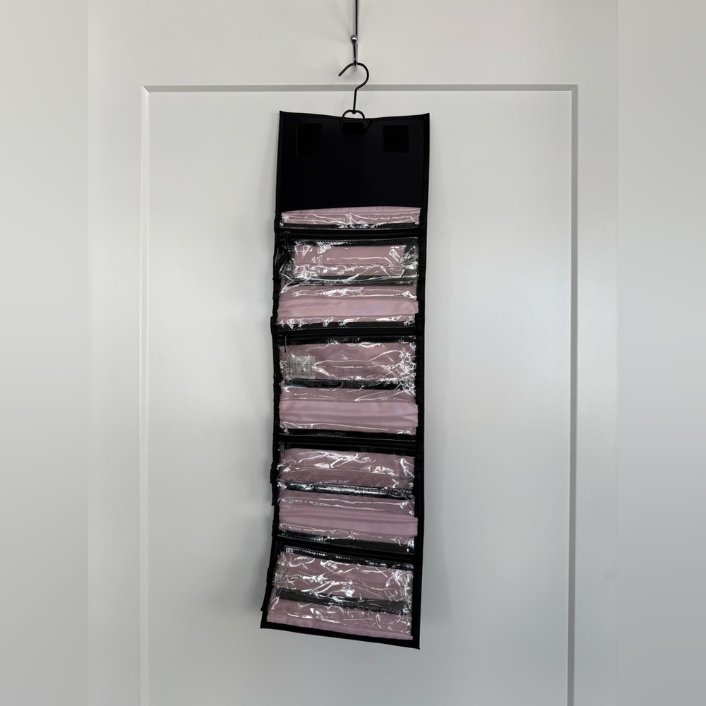 Mary Kay Rollup Black Hanging Cosmetic Organizer Travel Bag NEW Makeup Toiletry